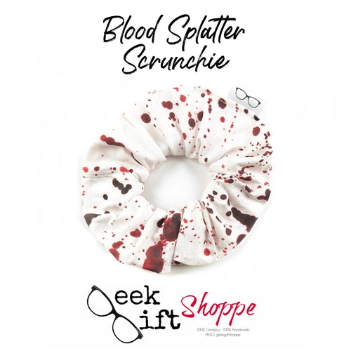 Blood Splatter Scrunchies • Cute Hair Scrunchy HS0004 • Halloween Hair Tie • 90s Fashion Style • Gift for Teen Girl • Scary Bloody Gory Emo