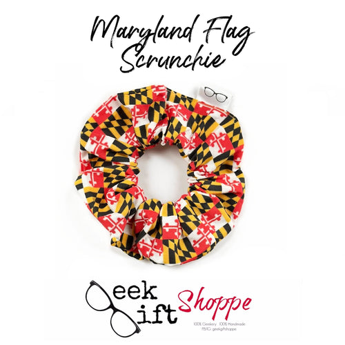 Maryland Flag Scrunchies • Cute Hair Scrunchy HS001 • Hair Tie • 90s Fashion Style • Gift for Her Teen Girl • Maryland Gift Old Line State