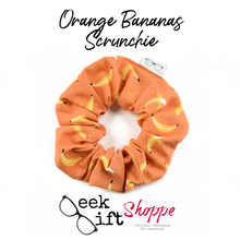 Orange Bananas Scrunchie • Cute Hair Scrunchy • Trendy Hair Tie • 90s Fashion Style • Funny Food Gift for Her Teen Girl • Ponytail Holder