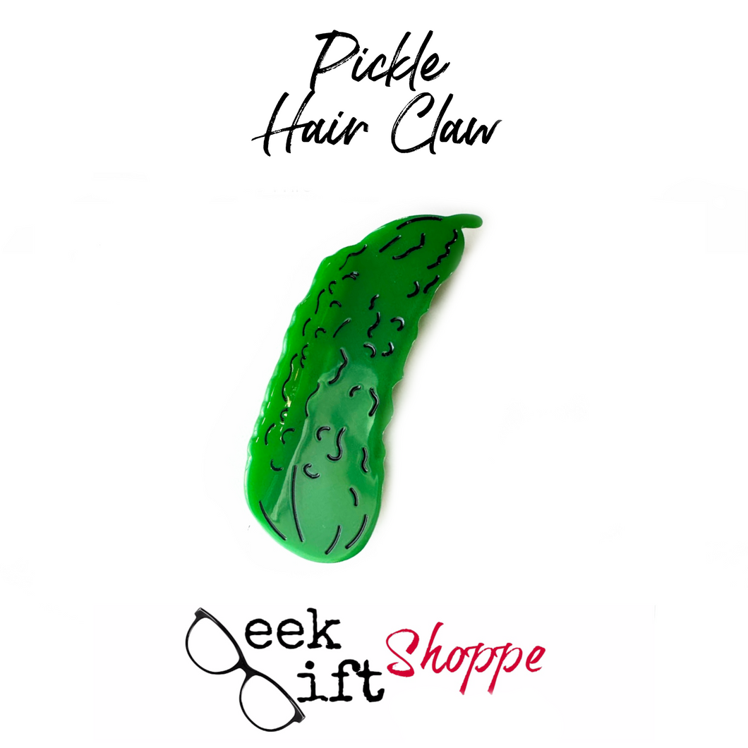 Pickle Hair Claw • Cute Hair Accessory • Fun Food Hair Clip • 90s Fashion Style • Gift for Her Teen Girl