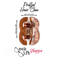 Pretzel Hair Claw • Cute Hair Accessory • Fun Food Hair Clip • 90s Fashion Style • Gift for Her Teen Girl