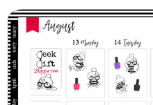 Geeky Gwennie Gets A Manicure Planner Sticker / G014
