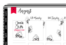 Geeky Gwennie Plays Peek-a-Boo Planner Sticker / Life Planner Sticker / ECLP / Peekaboo Sticker / Character Sticker / Cute Nerd Girl / G003