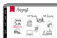 Geeky Gwennie Goes To Work Planner Sticker / Life Planner Sticker / ECLP / Boss Babe Character Sticker / Cute Nerd Girl Glasses G002