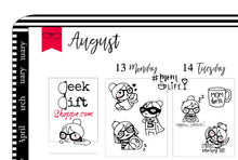 Geeky Gwennie Mom Life Planner Sticker / Life Planner Sticker / ECLP / Parent Mother Child Baby Character Sticker / Nerd Girl Glasses / G005
