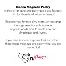 Erotica Poetry Magnets / Fridge Magnets / Sexy Poetry Story / Adult Game / Sex Game For Couples / Dirty Valentine Wedding Anniversary Gift