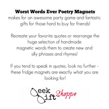 Worst Words Ever Poetry Magnets / Gross Words Magnets / Gag Gift For Teens / Cringeworthy Word / Moist Panties / White Elephant Teacher Gift