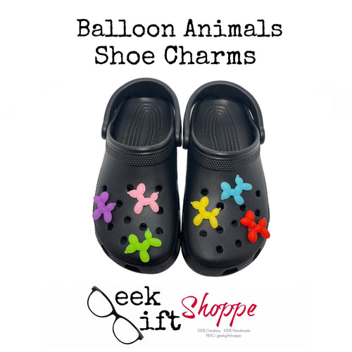 Balloon Animal Shoe Charm / Clog Shoe Decorations / Gift for Kids Teen / Stocking Stuffer Ready To Ship / Dog Balloon Animal Accessory / J58