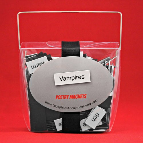 Vampires Poetry Magnets / Halloween Goth Gift / Gift for Teachers Writers Her / Vampire Fanfiction / Buffy